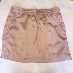 Satin light pink/cream skirt